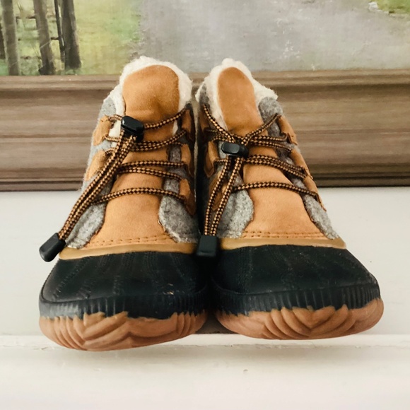 Sorel Out N About Plus Duck Boots Women US 5 UK 4 Snow Gray Felt Tan NY1954-052 - Picture 5 of 12